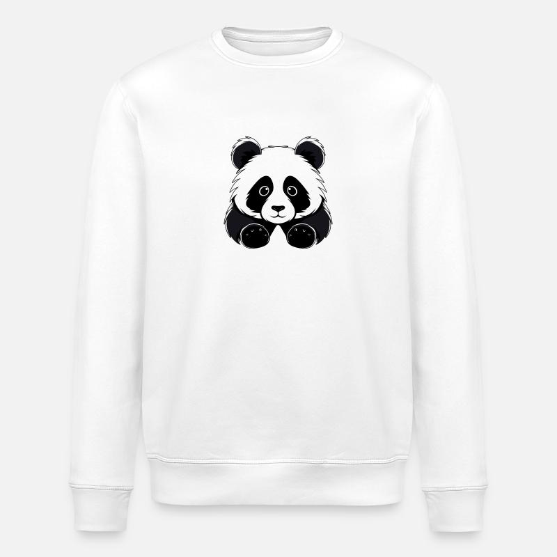 Süßer Panda - Stanley/Stella Unisex Bio-Sweatshirt ROLLER - Weiß