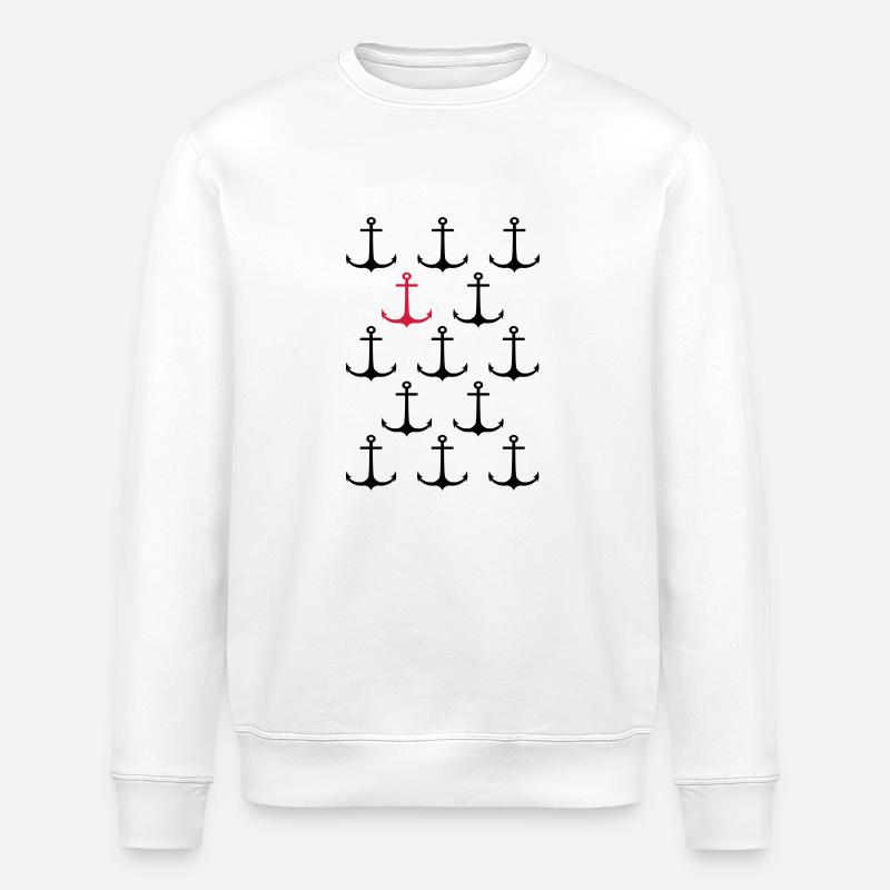 Anchor 12+1 - Stanley/Stella ROLLER Unisex Organic Sweatshirt - white