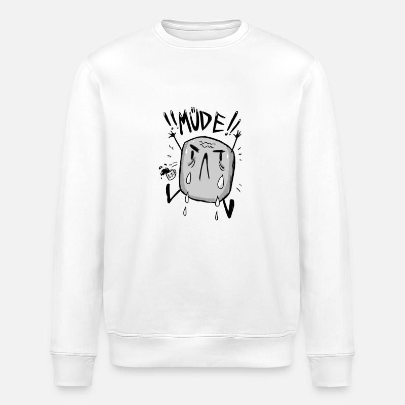 MÜDE!!! - Stanley/Stella Unisex Bio-Sweatshirt ROLLER - Weiß