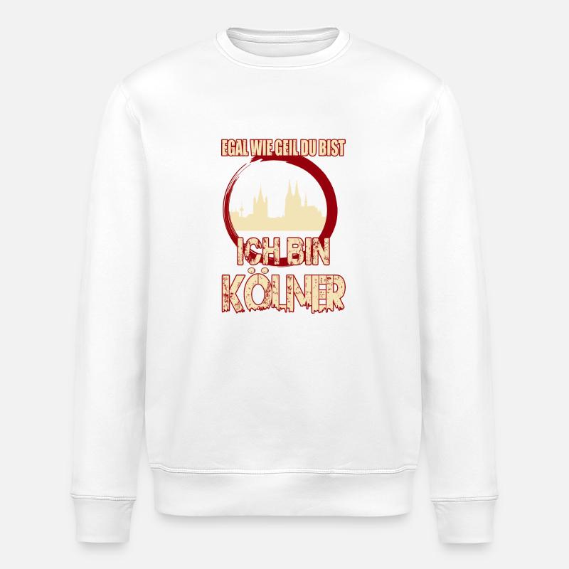 Geiler Kölner - Stanley/Stella Unisex Bio-Sweatshirt ROLLER - Weiß