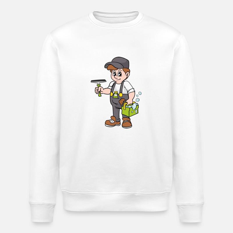 Gebäudereiniger Fensterputzer - Stanley/Stella Unisex Bio-Sweatshirt ROLLER - Weiß
