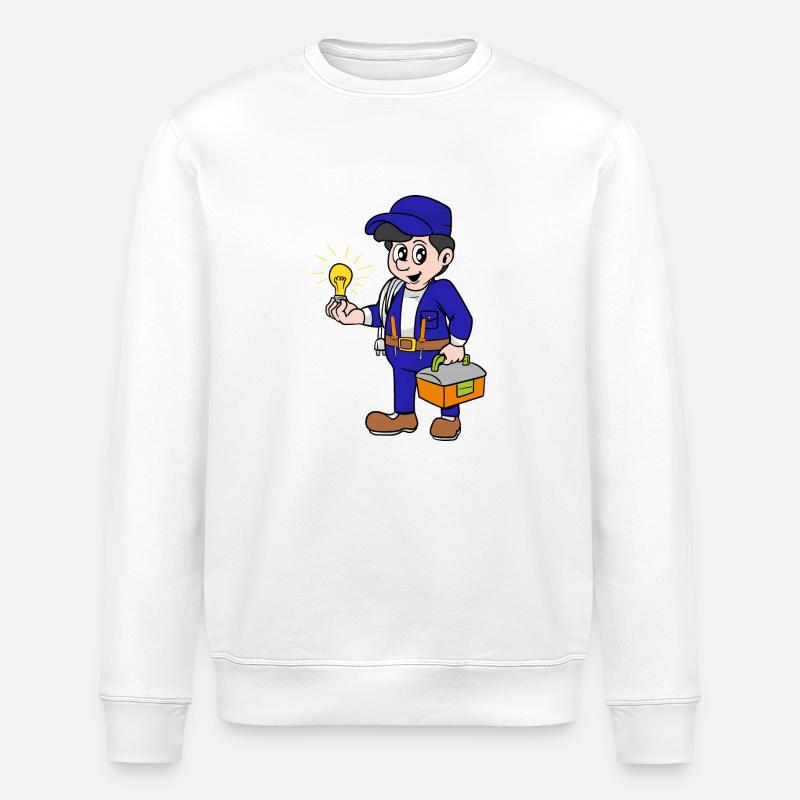 Elektriker - Stanley/Stella Unisex Bio-Sweatshirt ROLLER - Weiß