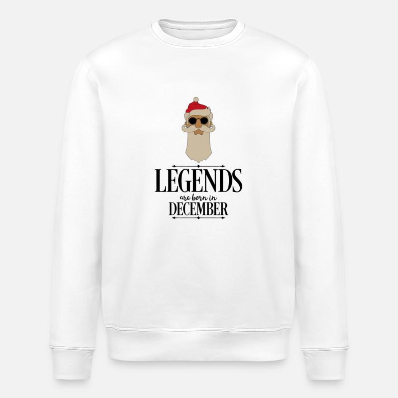 Mois de naissance décembre - Sweat bio ROLLER Stanley/Stella Unisexe - blanc