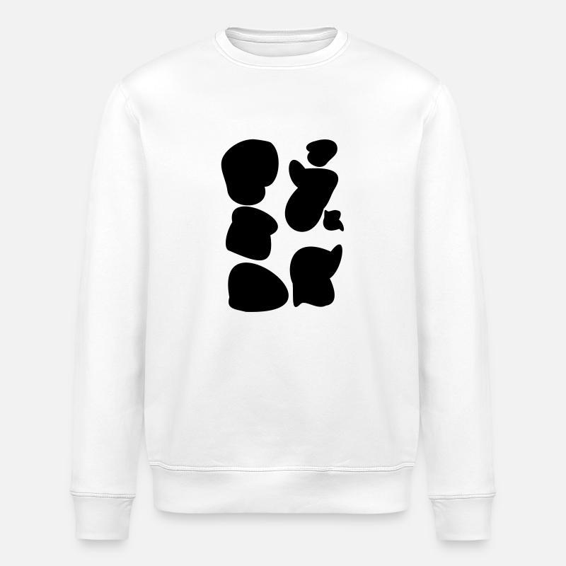 Mucca macchie macchie mucca di MOO moo mucca mucch - Felpa ecologica unisex ROLLER di Stanley/Stella - bianco