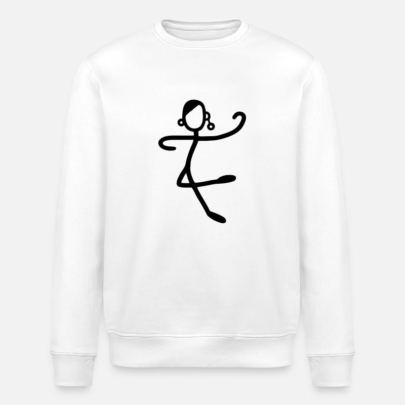 Abstract dancer - Stanley/Stella ROLLER Unisex Organic Sweatshirt - white