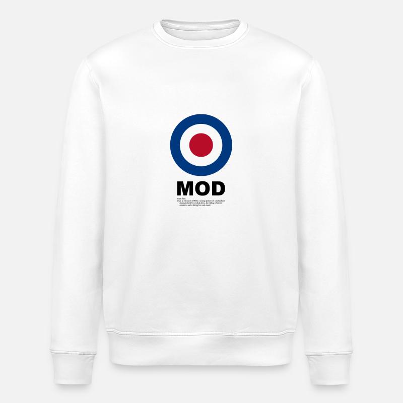 Mod Target - Stanley/Stella ROLLER Unisex Organic Sweatshirt - white
