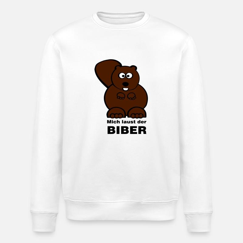 Mich laust der Biber - Stanley/Stella Unisex Bio-Sweatshirt ROLLER - Weiß