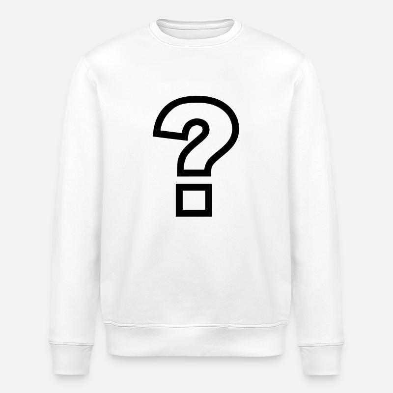 Question mark - Stanley/Stella ROLLER Unisex Organic Sweatshirt - white