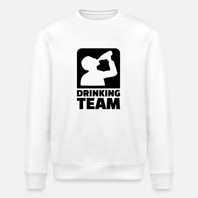 Drinking Team - Stanley/Stella ROLLER Unisex Organic Sweatshirt - white