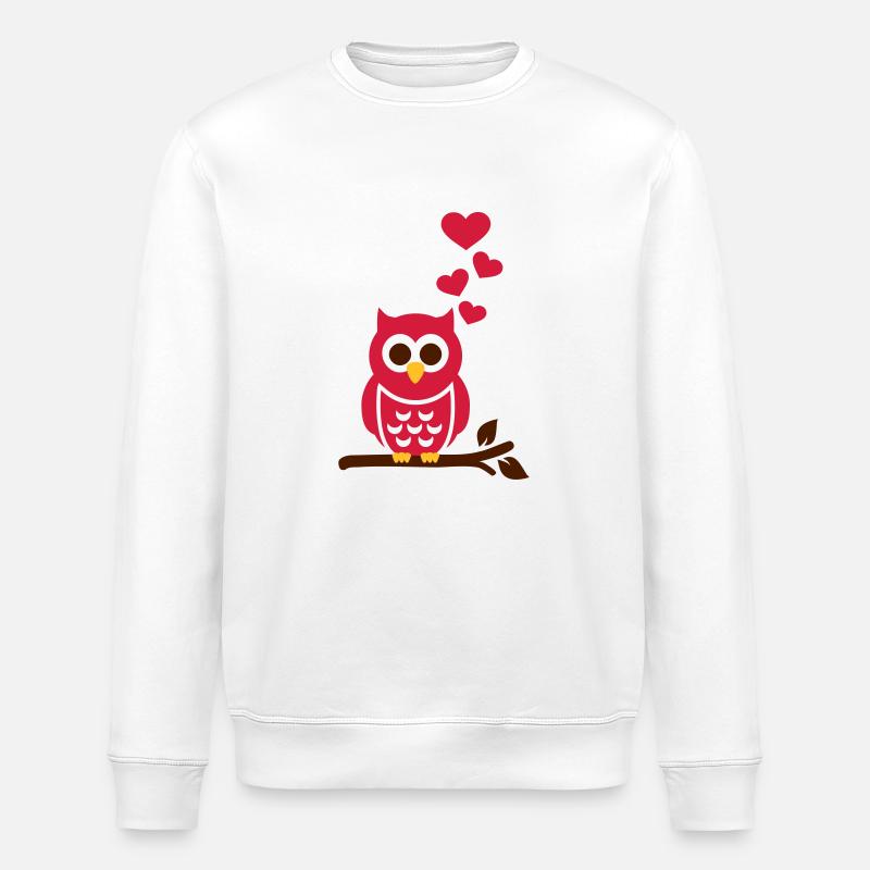 Eule - Stanley/Stella Unisex Bio-Sweatshirt ROLLER - Weiß