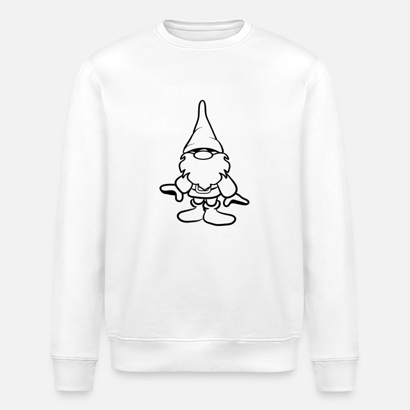 Zwerg witzig - Stanley/Stella Unisex Bio-Sweatshirt ROLLER - Weiß