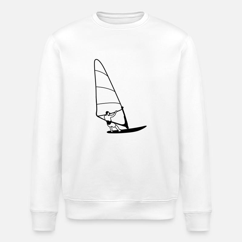 windsurfer - Stanley/Stella ROLLER Unisex Organic Sweatshirt - white