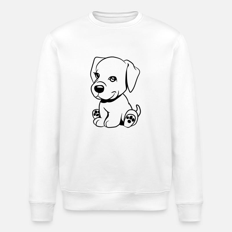 Chien doux bébé mignon - Sweat bio ROLLER Stanley/Stella Unisexe - blanc
