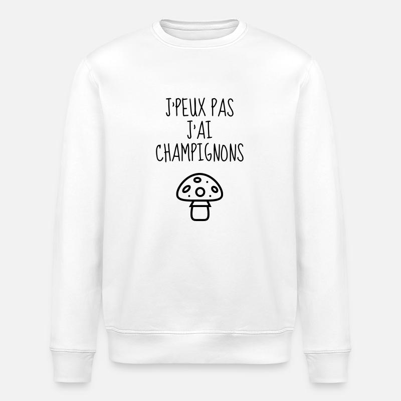 Chasse aux champignons / Champignon / Cueillette - Sweat bio ROLLER Stanley/Stella Unisexe - blanc