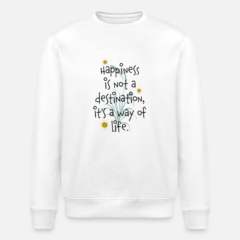 happy - Stanley/Stella Unisex Bio-Sweatshirt ROLLER - Weiß