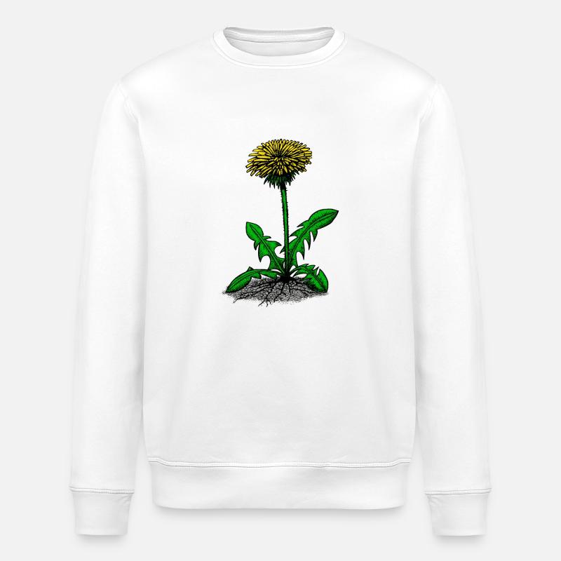 Löwenzahn Illustration - Stanley/Stella Unisex Bio-Sweatshirt ROLLER - Weiß