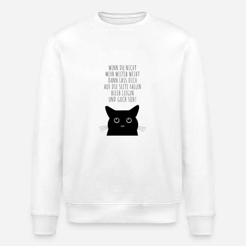 Katze guck süß - Stanley/Stella Unisex Bio-Sweatshirt ROLLER - Weiß