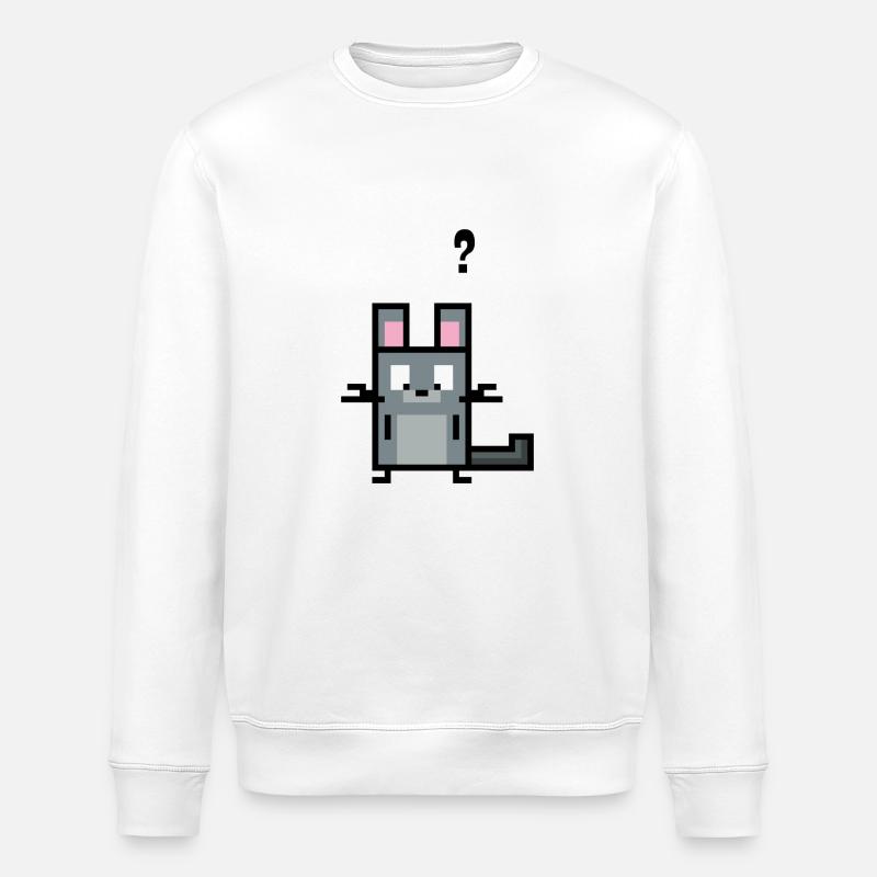 Chinchilla has a question - Stanley/Stella ROLLER Unisex Organic Sweatshirt - white
