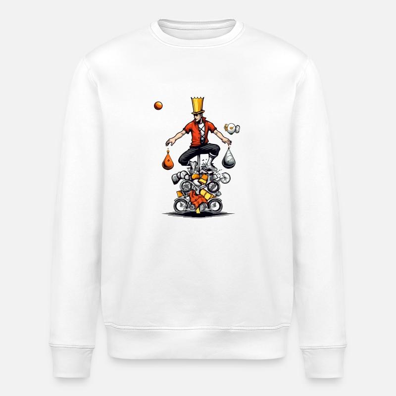 Jack der Jongleur - Stanley/Stella Unisex Bio-Sweatshirt ROLLER - Weiß