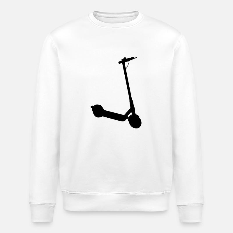 Silhouette de trottinette électrique - Sweat bio ROLLER Stanley/Stella Unisexe - blanc