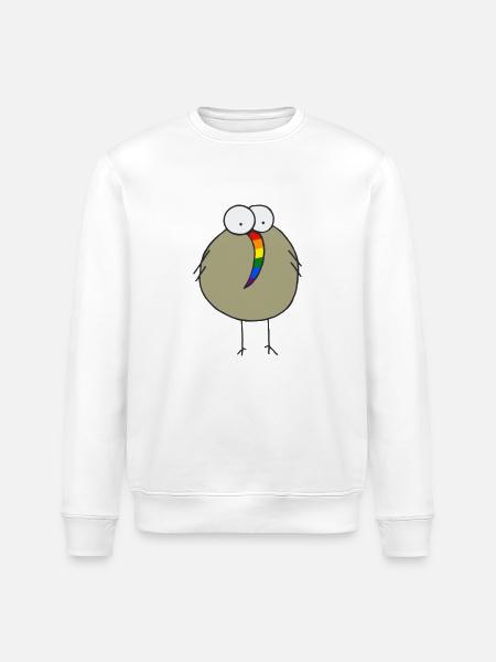 Regenbogenkiwi - Stanley/Stella Unisex Bio-Sweatshirt ROLLER - Weiß