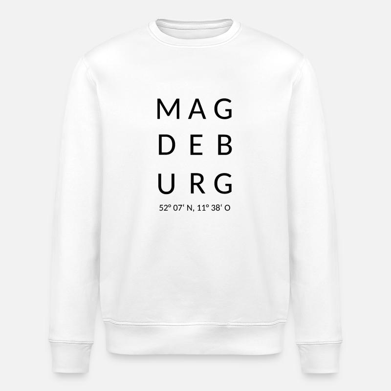 Magdeburg Schriftzug - Stanley/Stella Unisex Bio-Sweatshirt ROLLER - Weiß