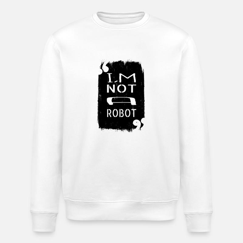 robotics programming gift robotic innovation - Stanley/Stella ROLLER Unisex Organic Sweatshirt - white