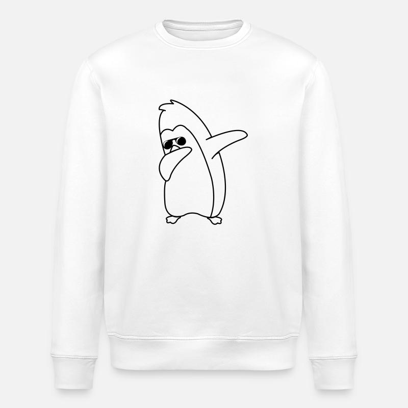 pinguin dabbing - Stanley/Stella Unisex Bio-Sweatshirt ROLLER - Weiß