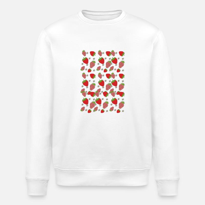 erdbeeren feld 2 - Stanley/Stella Unisex Bio-Sweatshirt ROLLER - Weiß