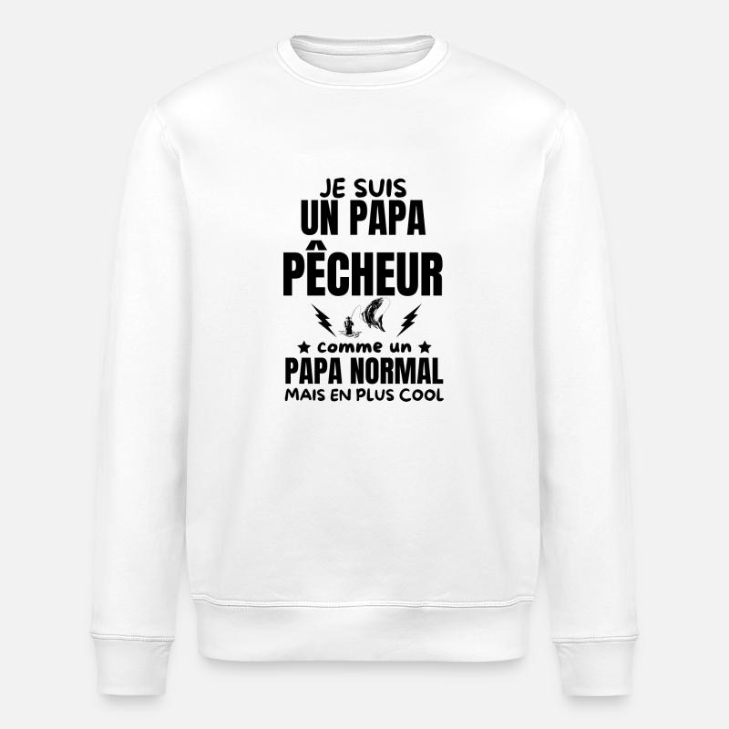 PAPA PECHEUR - Sweat bio ROLLER Stanley/Stella Unisexe - blanc