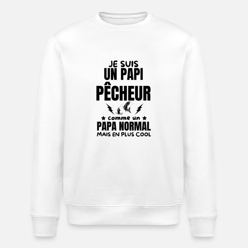 PAPI PECHEUR - Sweat bio ROLLER Stanley/Stella Unisexe - blanc