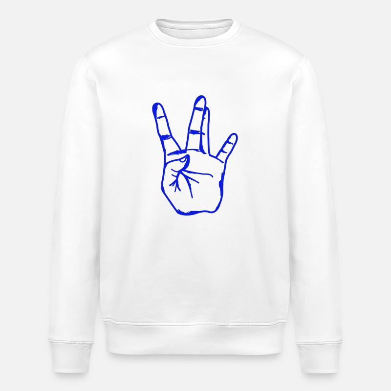 hand westside - Stanley/Stella Unisex Bio-Sweatshirt ROLLER - Weiß