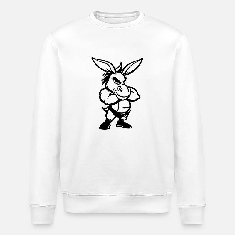 Bande dessinée de l’âne - Sweat bio ROLLER Stanley/Stella Unisexe - blanc