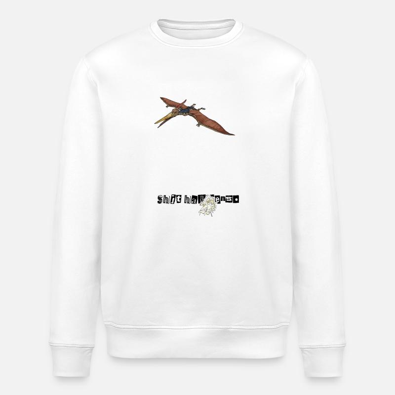 Pterosaurs // Illustration - Stanley/Stella ROLLER Unisex Organic Sweatshirt - white