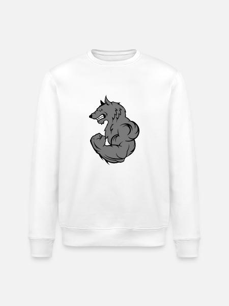 Strong Wolf - Stanley/Stella ROLLER Unisex Organic Sweatshirt - white
