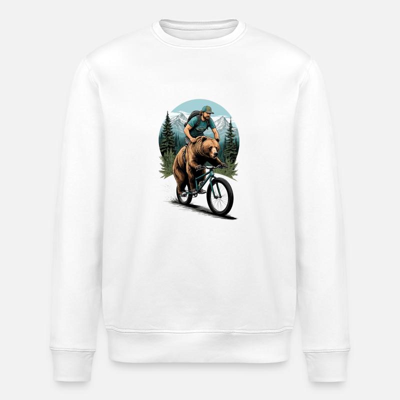 Descente express - Grizzly Power - Sweat bio ROLLER Stanley/Stella Unisexe - blanc