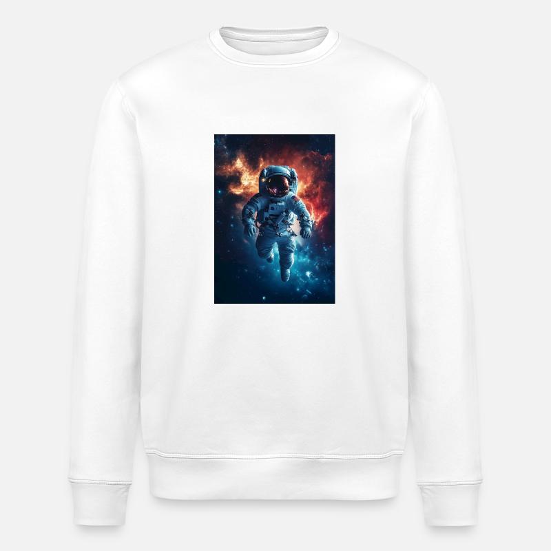 Astronaut 1 - Stanley/Stella Unisex Bio-Sweatshirt ROLLER - Weiß