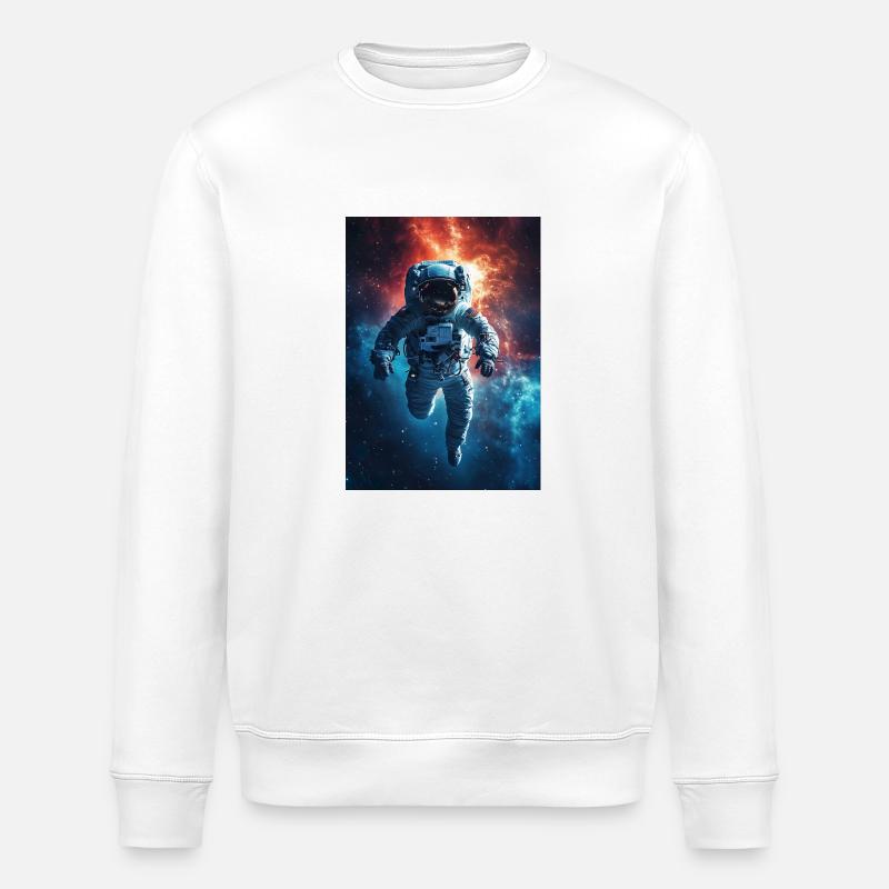 Astronaut 6 - Stanley/Stella Unisex Bio-Sweatshirt ROLLER - Weiß