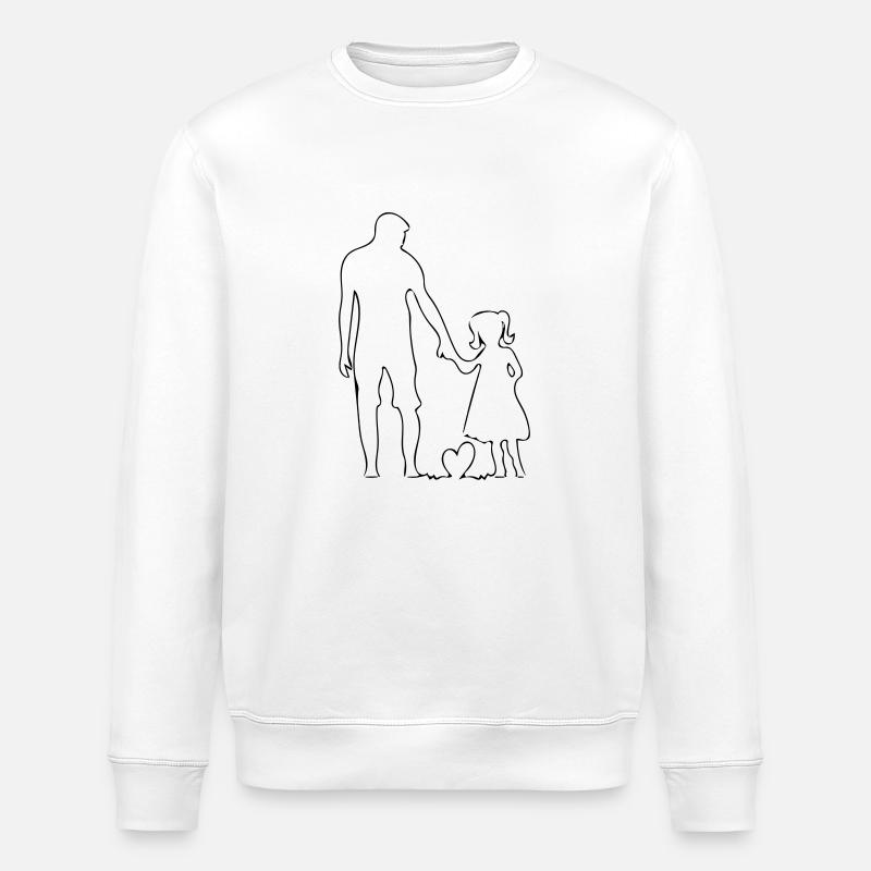 Vater und Tochter - Stanley/Stella Unisex Bio-Sweatshirt ROLLER - Weiß