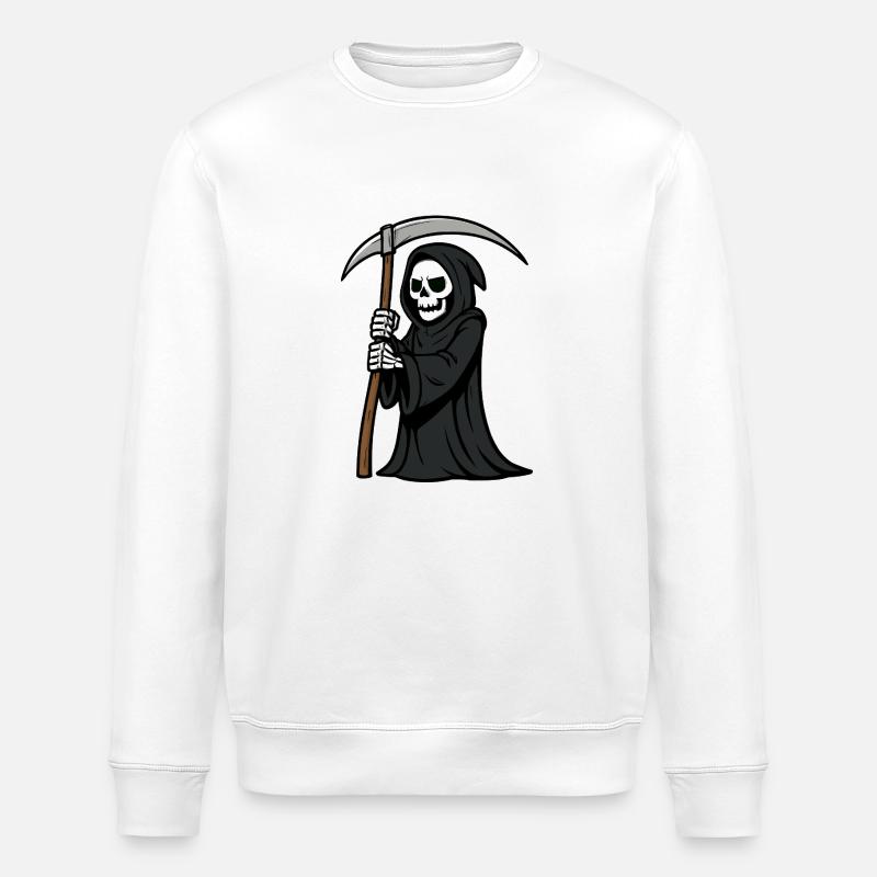 Grim Reaper Comic - Stanley/Stella ROLLER Unisex Organic Sweatshirt - white