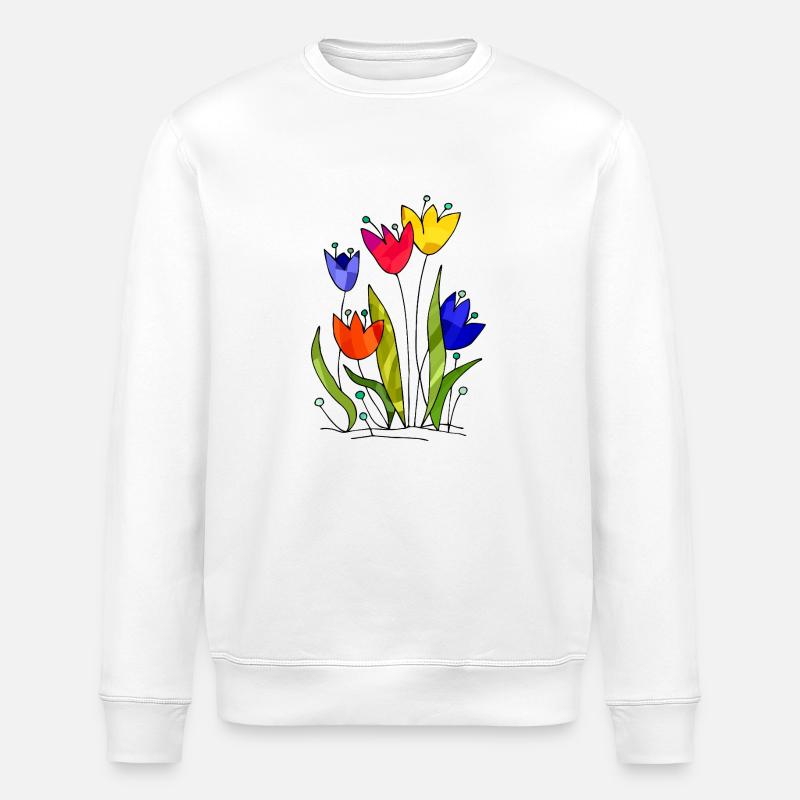 Fleur - Sweat bio ROLLER Stanley/Stella Unisexe - blanc