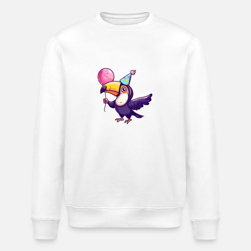 Toucan oiseau anniversaire bébé - Sweat bio ROLLER Stanley/Stella Unisexe - blanc