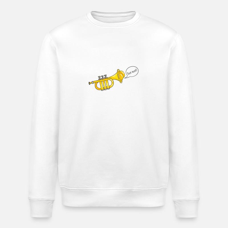 Crosse de trompette - Sweat bio ROLLER Stanley/Stella Unisexe - blanc