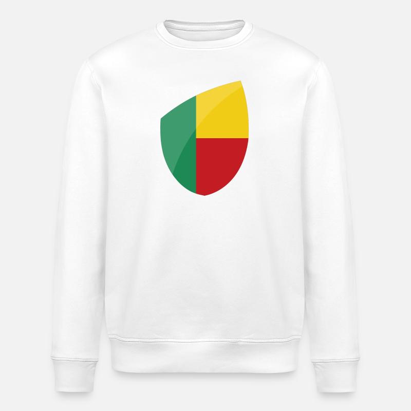 Drapeau Bénin - Sweat bio ROLLER Stanley/Stella Unisexe - blanc