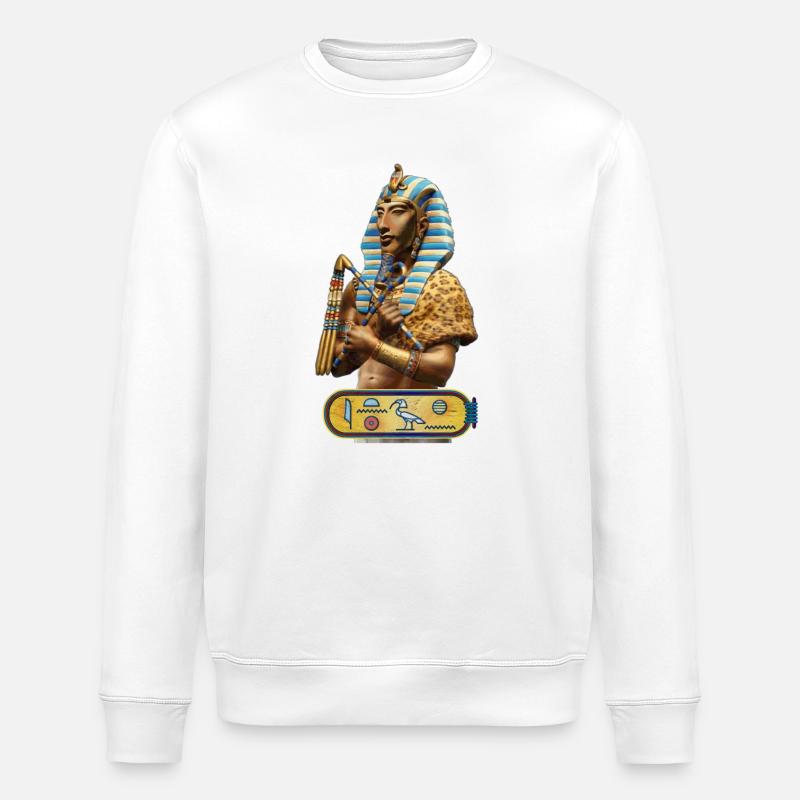 Echnaton - Pharao von Ägypten - Stanley/Stella Unisex Bio-Sweatshirt ROLLER - Weiß