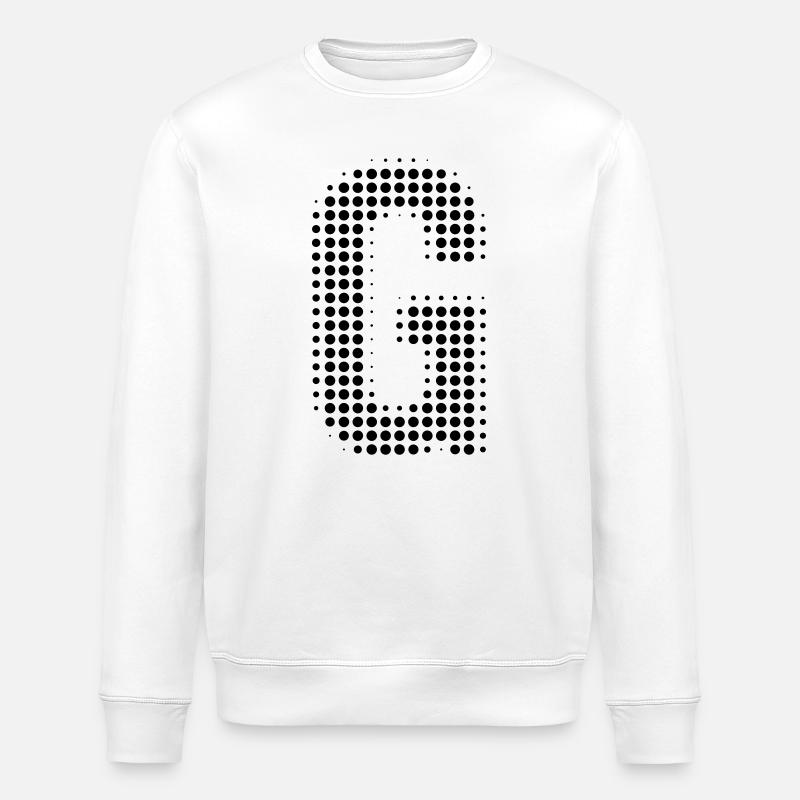 G letter initial letter dots gift - Stanley/Stella ROLLER Unisex Organic Sweatshirt - white