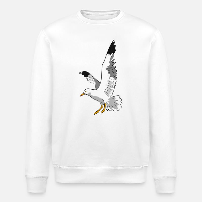 vogel möwe strand - Stanley/Stella Unisex Bio-Sweatshirt ROLLER - Weiß