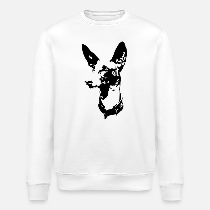 Tête de podenco - Sweat bio ROLLER Stanley/Stella Unisexe - blanc