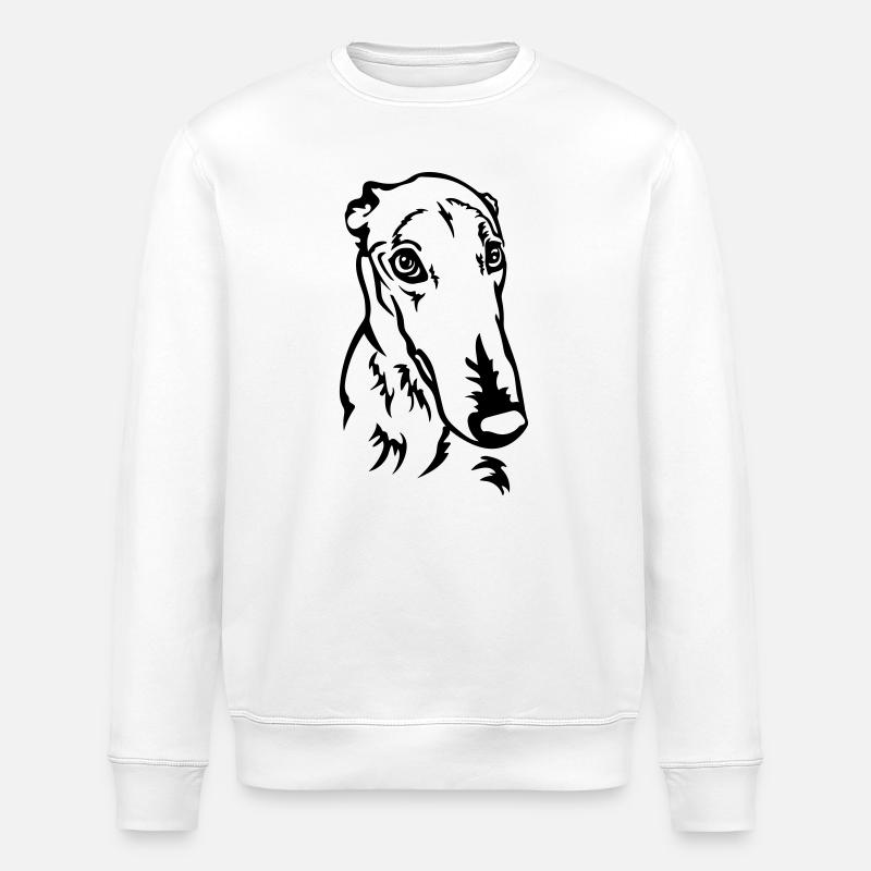 Greyhound Kopf - Stanley/Stella Unisex Bio-Sweatshirt ROLLER - Weiß