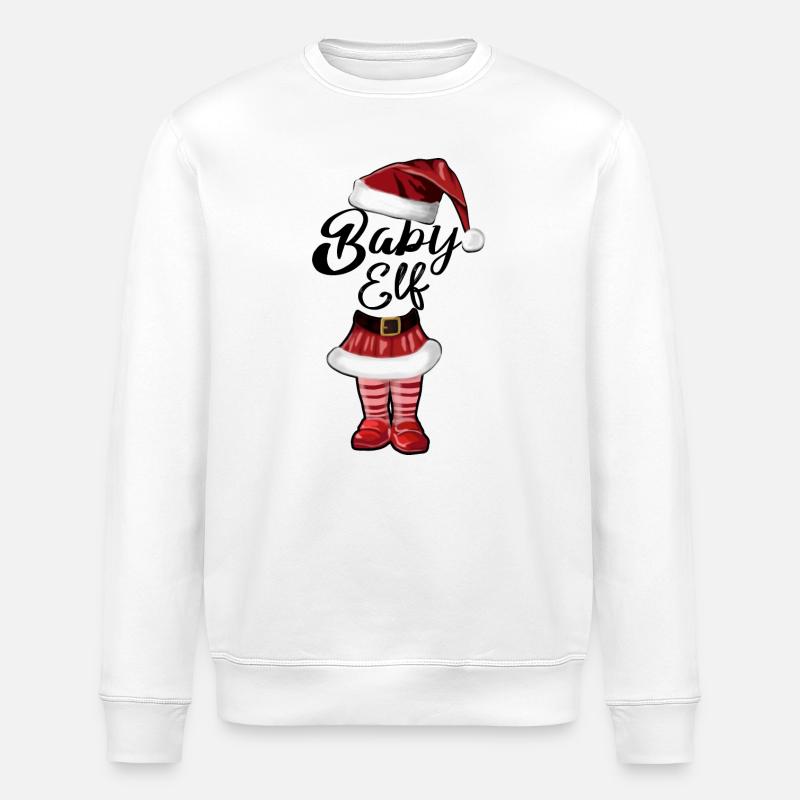 Bébé Elfe – Douce Conception de Noël - Sweat bio ROLLER Stanley/Stella Unisexe - blanc